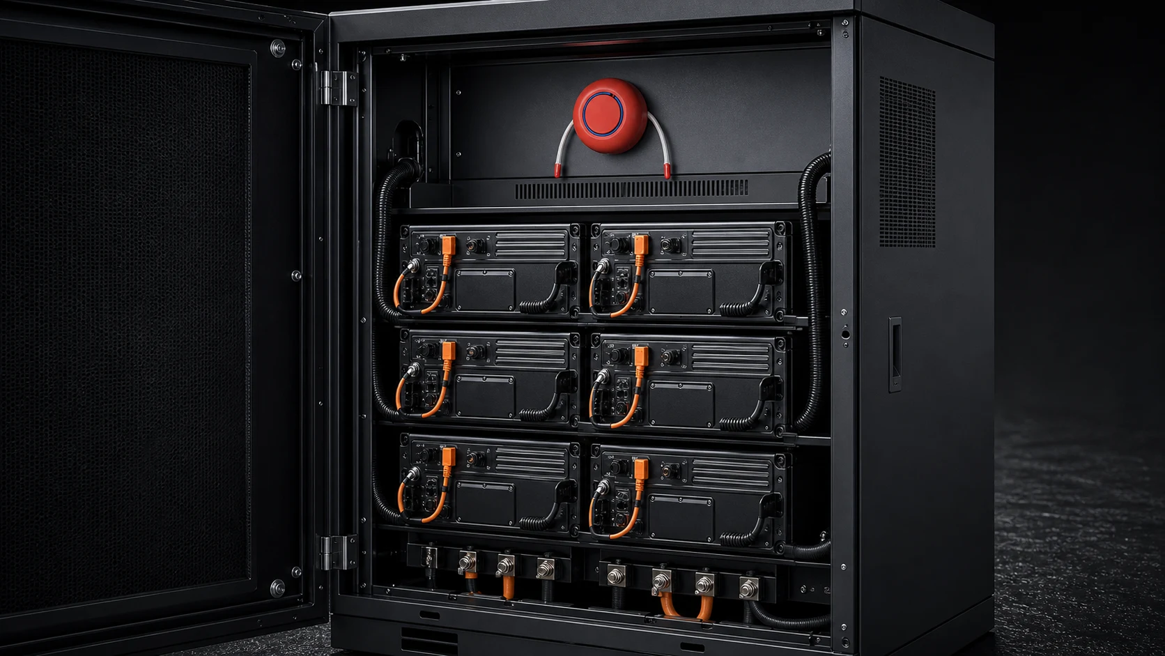 Battery Compartments automatic fire suppression application concept