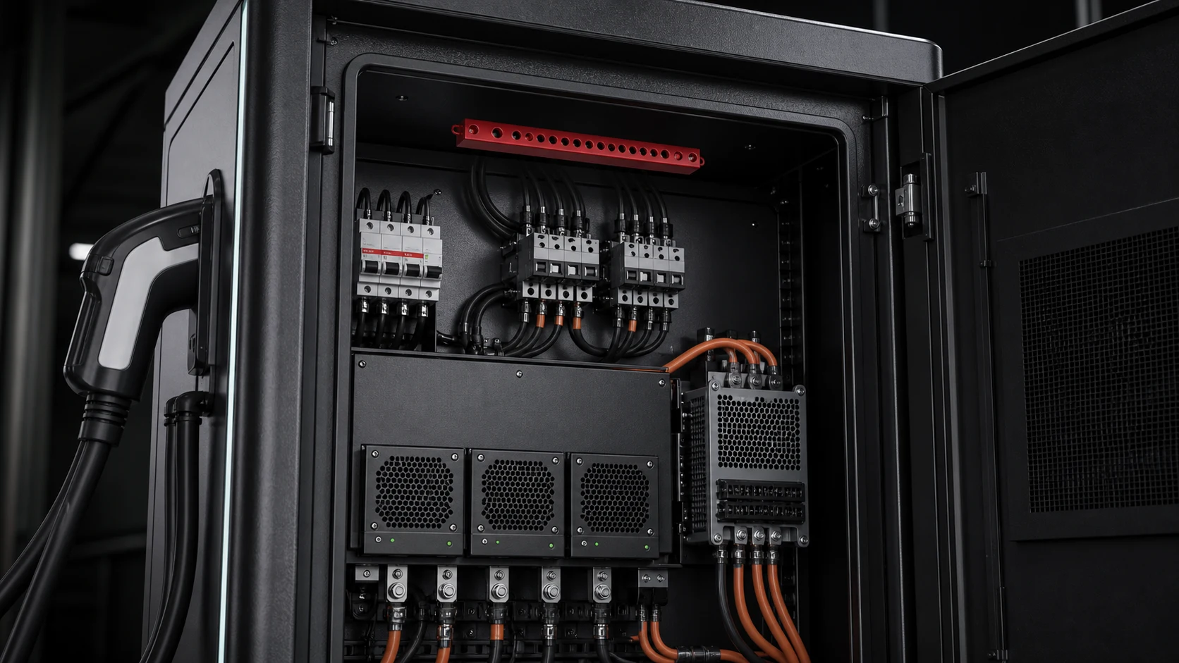 EV Charging Cabinets automatic fire suppression application concept